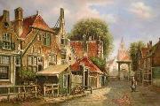unknow artist European city landscape, street landsacpe, construction, frontstore, building and architecture. 176 oil painting on canvas